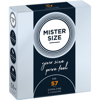 Preservativos Mister Size 57mm Tamanho L - 3 Unidades
