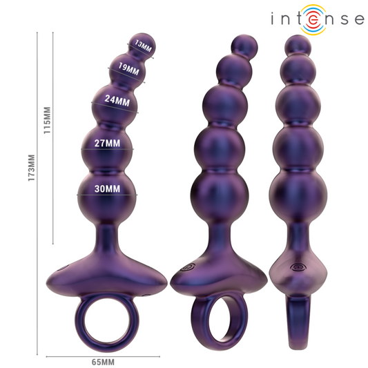 Close-up do Vibrador Anal Plug INTENSE Tito com Controle Remoto, destacando seu design ergonômico e material de silicone.