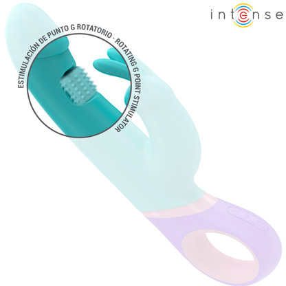 INTENSE Monica Vibrador Rabbit com Estimulador G-Spot Rotativo Azul