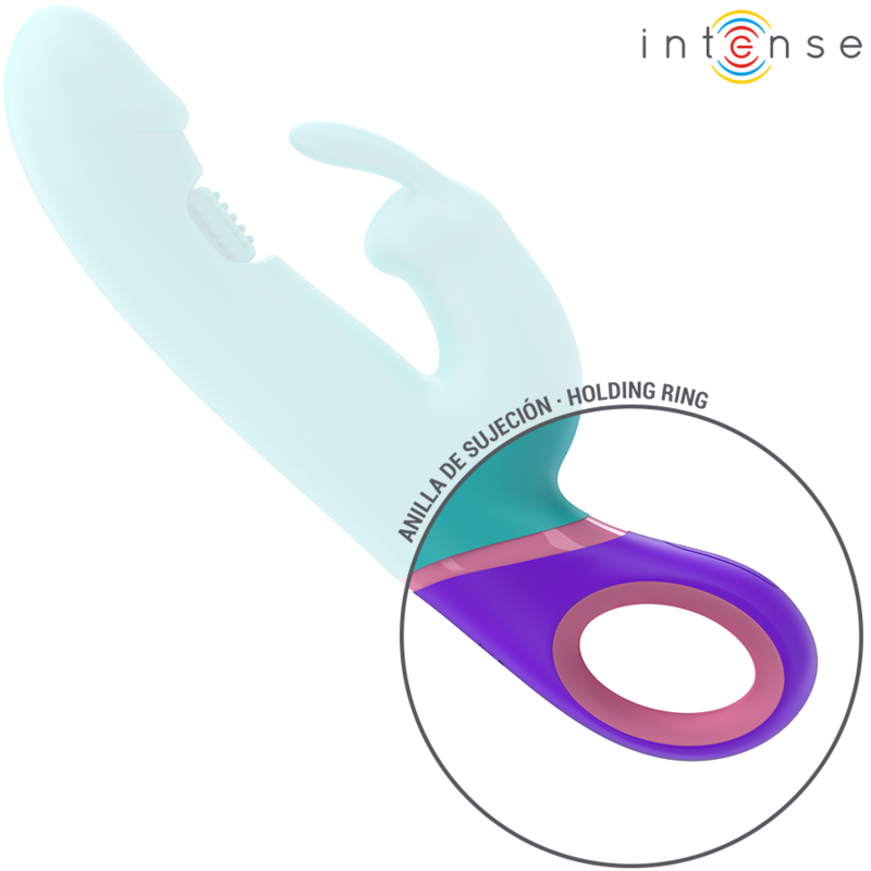 INTENSE Monica Vibrador Rabbit com Estimulador G-Spot Rotativo Azul