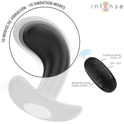 Plug Anal Vibratório INTENSE Chandler preto com controle remoto