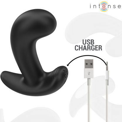 Plug Anal Vibratório INTENSE Chandler preto com controle remoto