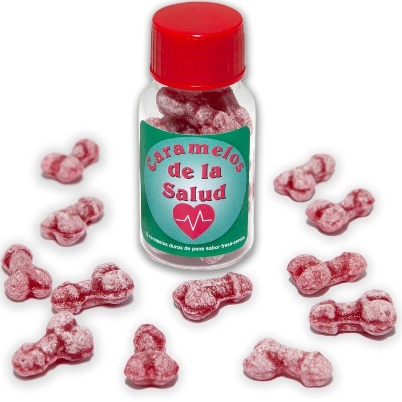 Doces Saudáveis em Formato de Pénis Morango/Cereja