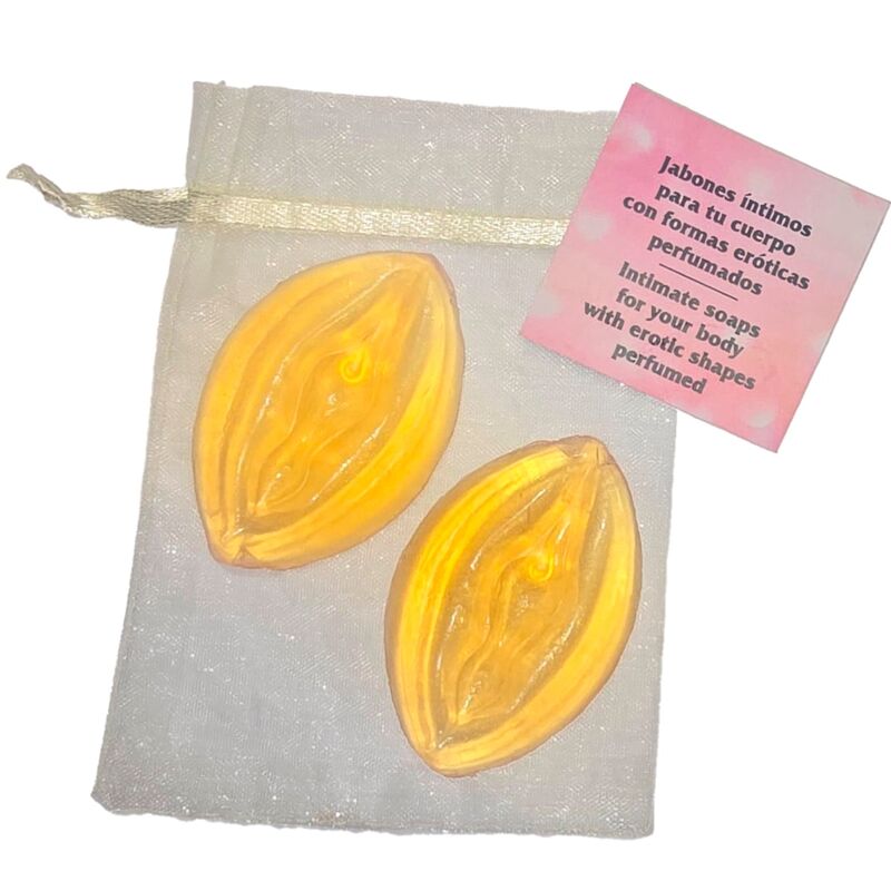 Sabonetes Perfumados em Formato de Vagina - Pack de 2 Amarelos