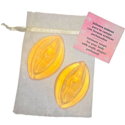 Sabonetes Perfumados em Formato de Vagina - Pack de 2 Amarelos
