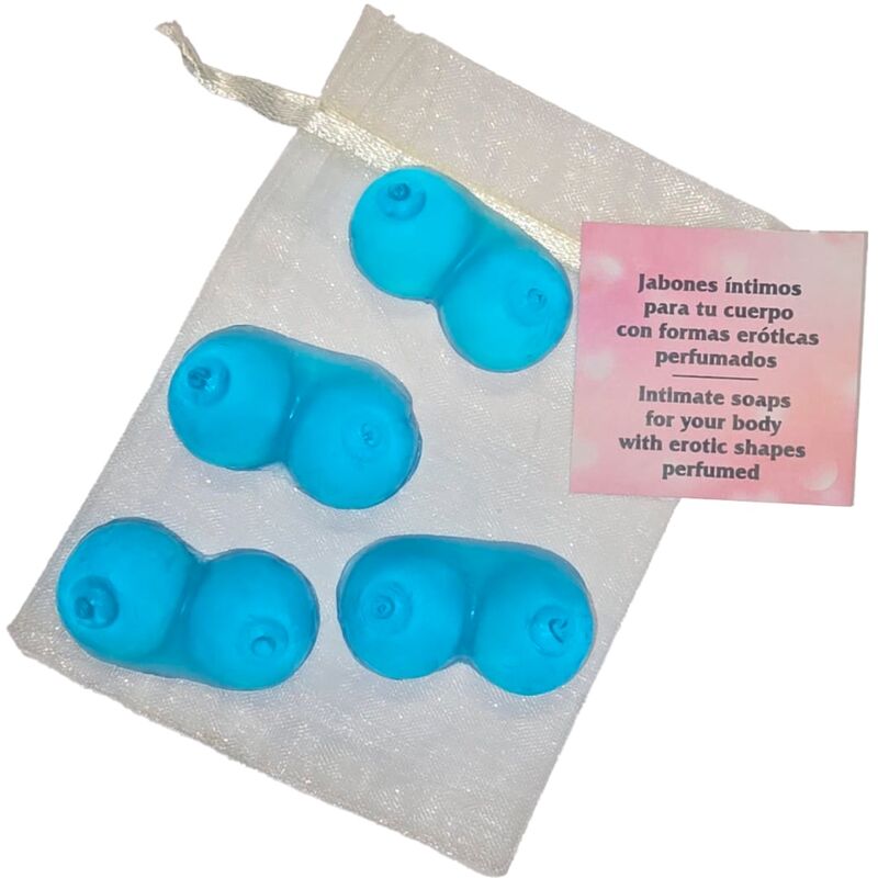 Mini Sabonetes Perfumados Formato Seios Azuis