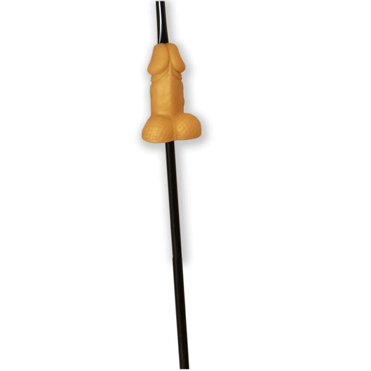 Canudo Dourado com Boneco Peniano
