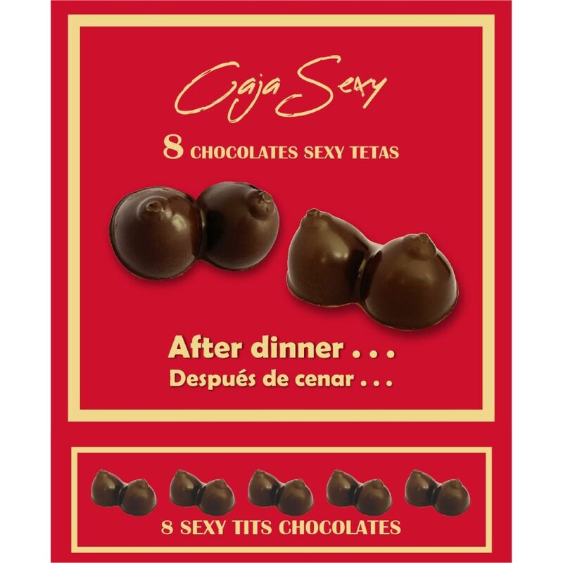 Chocolates com Formato de Peito (8 Unidades)