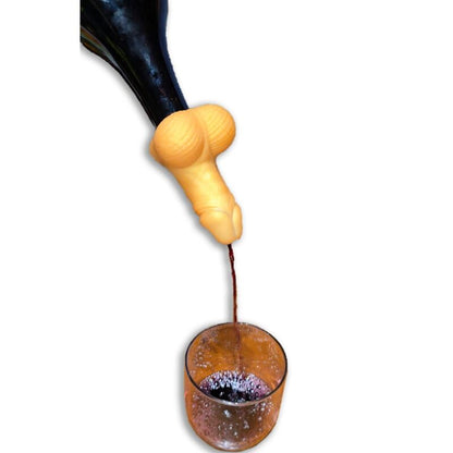 Decantador de Vinho em Formato de Pênis Dourado