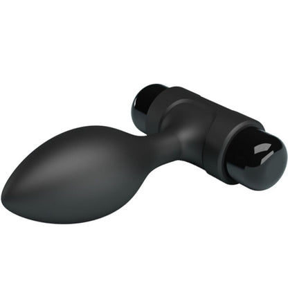 PRETTY LOVE Plug Anal Vibratório Sensations, detalhe do silicone e formato em T
