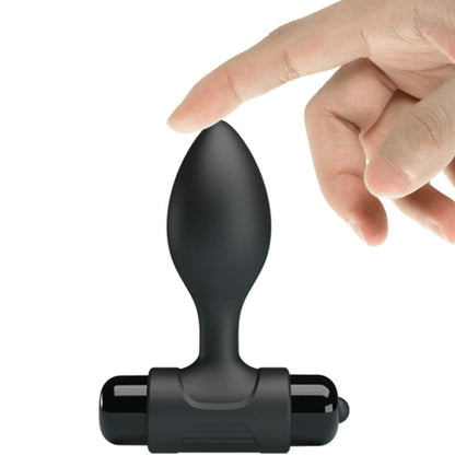 PRETTY LOVE Plug Anal Vibratório Sensations, detalhe do silicone e formato em T
