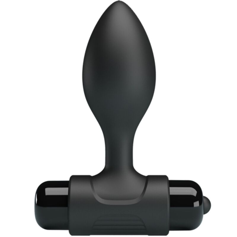 PRETTY LOVE Plug Anal Vibratório Sensations, detalhe do silicone e formato em T