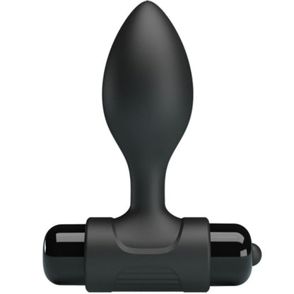 PRETTY LOVE Plug Anal Vibratório Sensations, detalhe do silicone e formato em T