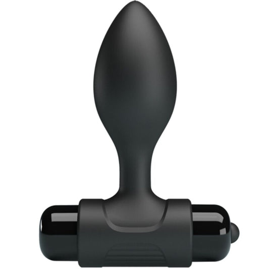 PRETTY LOVE Plug Anal Vibratório Sensations, detalhe do silicone e formato em T