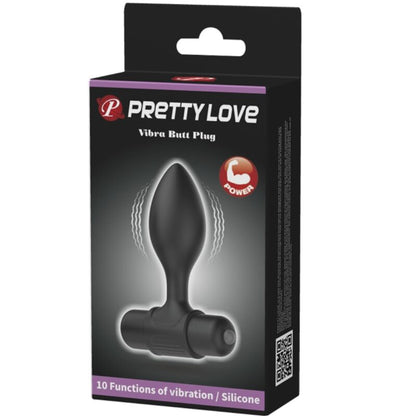 PRETTY LOVE Plug Anal Vibratório Sensations, detalhe do silicone e formato em T