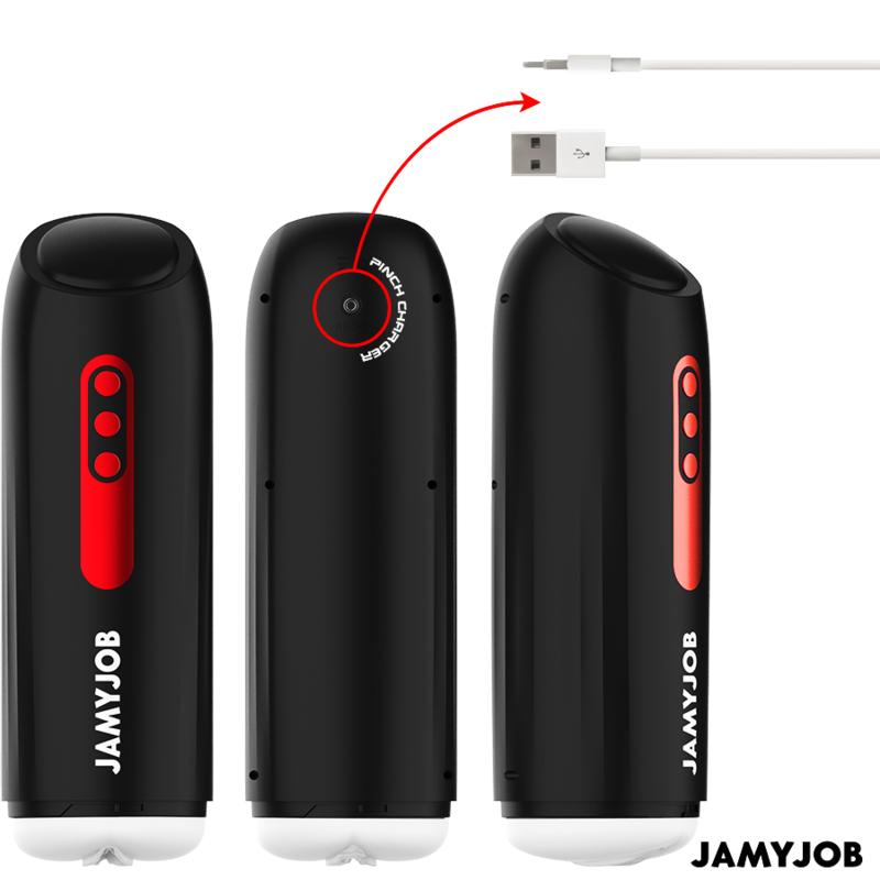 Close-up of the JAMYJOB Masturbador Automático Phantom Vagina showing its design and features.