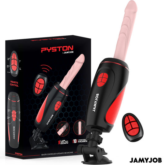 Jamyjob Masturbador Automático Base Pyston com Dildo e Controle Remoto