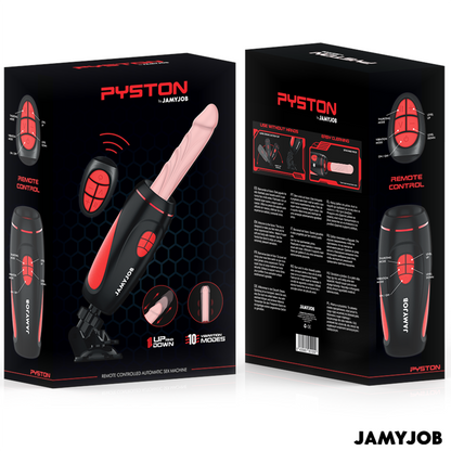 Jamyjob Masturbador Automático Base Pyston com Dildo e Controle Remoto
