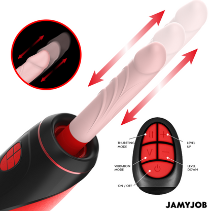 Jamyjob Masturbador Automático Base Pyston com Dildo e Controle Remoto