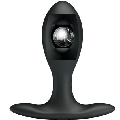 Close-up do Plug Anal Inflável Preto PRETTY LOVE, mostrando o silicone suave e a válvula de inflação.