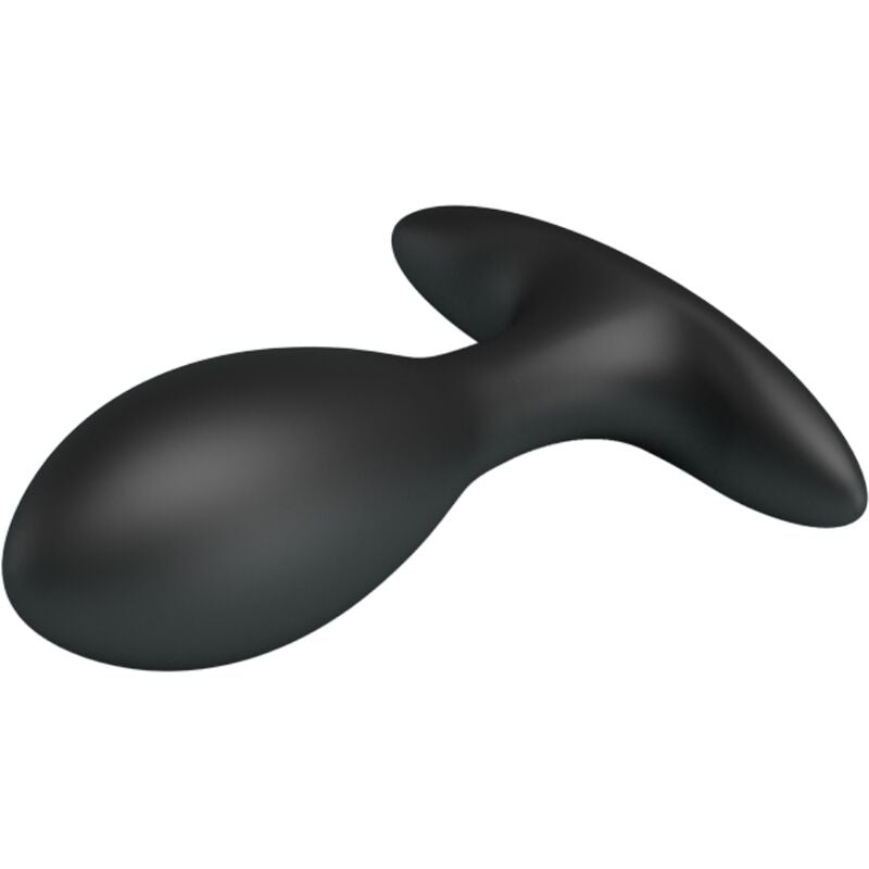 Close-up do Plug Anal Inflável Preto PRETTY LOVE, mostrando o silicone suave e a válvula de inflação.