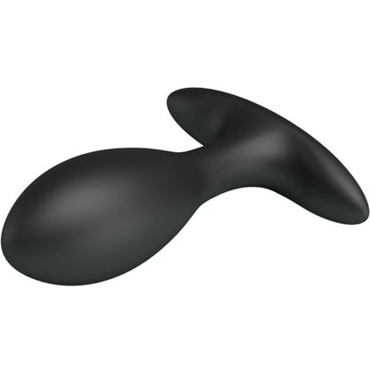 Close-up do Plug Anal Inflável Preto PRETTY LOVE, mostrando o silicone suave e a válvula de inflação.