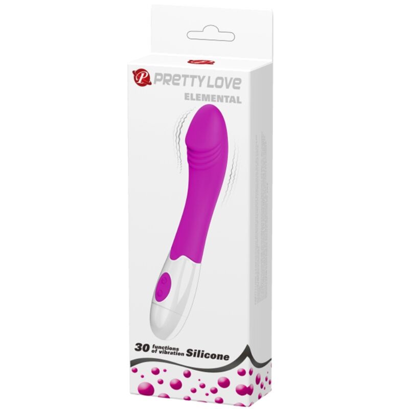 Vibrador Pretty Love Elemental Roxo com 30 modos de vibração para estimulação do Ponto G.