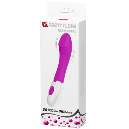 Vibrador Pretty Love Elemental Roxo com 30 modos de vibração para estimulação do Ponto G.