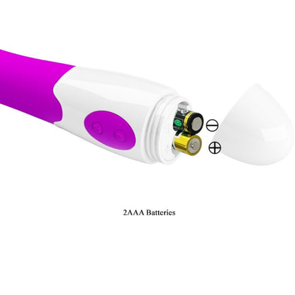 Vibrador Pretty Love Elemental Roxo com 30 modos de vibração para estimulação do Ponto G.