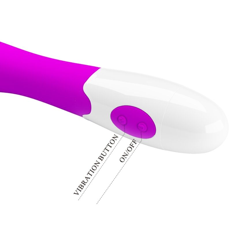 Vibrador Pretty Love Elemental Roxo com 30 modos de vibração para estimulação do Ponto G.