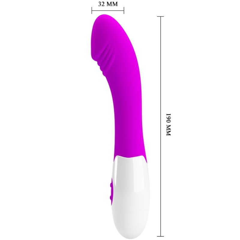 Vibrador Pretty Love Elemental Roxo com 30 modos de vibração para estimulação do Ponto G.