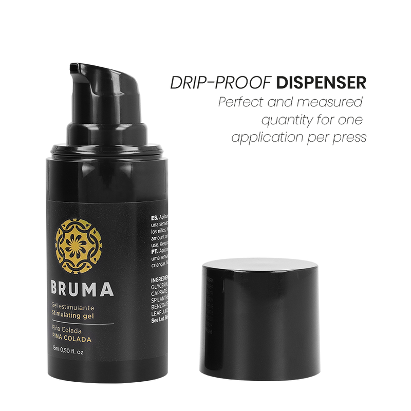 BRUMA Gel Estimulante Intensificador Sabor Pina Colada 15 ML para prazer íntimo e sensorial.