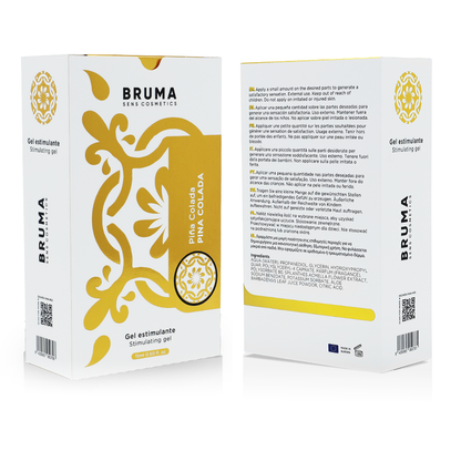 BRUMA Gel Estimulante Intensificador Sabor Pina Colada 15 ML para prazer íntimo e sensorial.