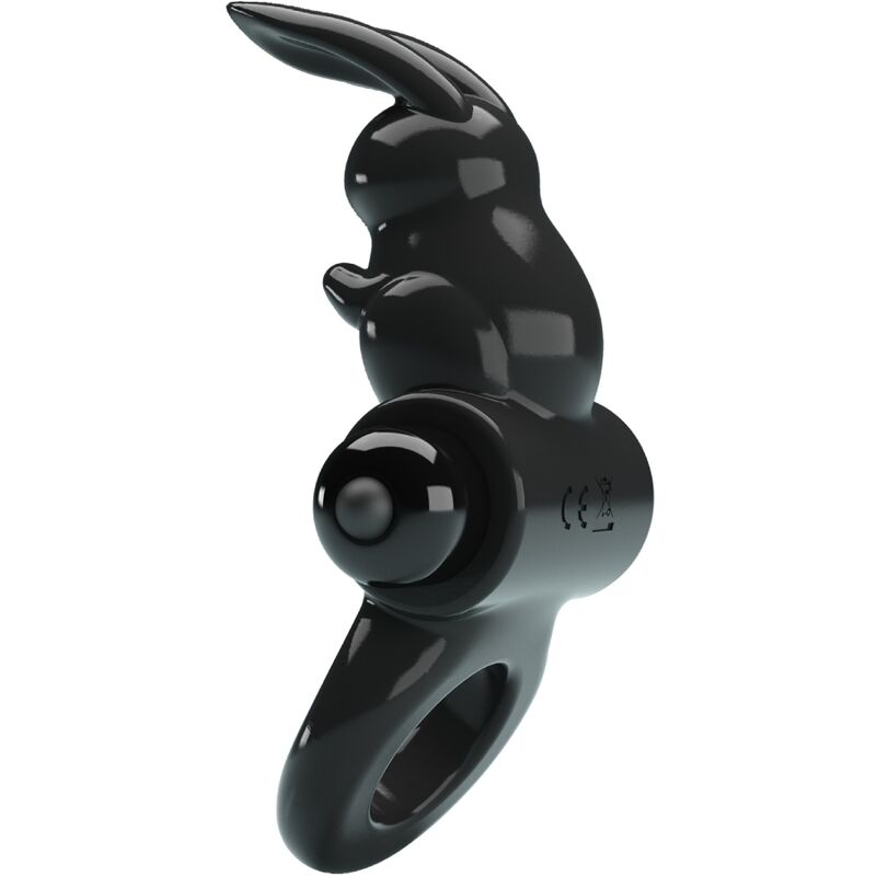 PRETTY LOVE Anel Vibrador Coelhinho Preto com 10 vibrações para prazer a dois