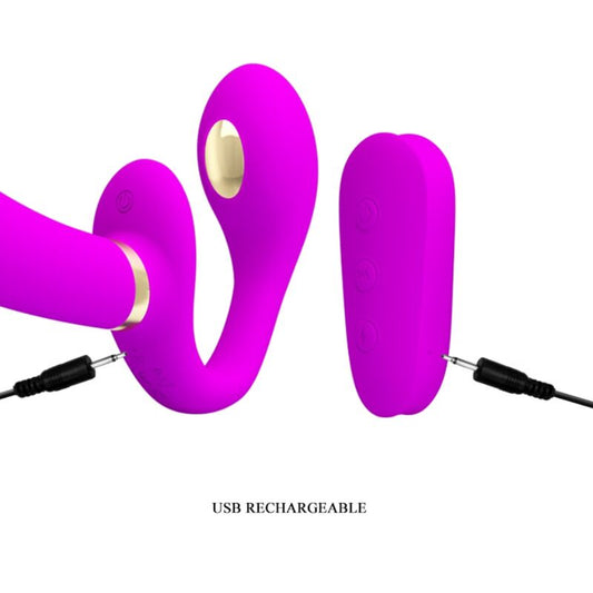 Close-up do Vibrador Duplo PRETTY LOVE Thunderbird com Controle Remoto, exibindo sua forma e detalhes.