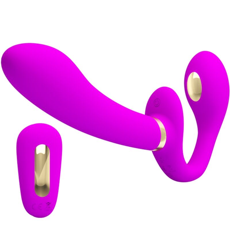 Close-up do Vibrador Duplo PRETTY LOVE Thunderbird com Controle Remoto, exibindo sua forma e detalhes.