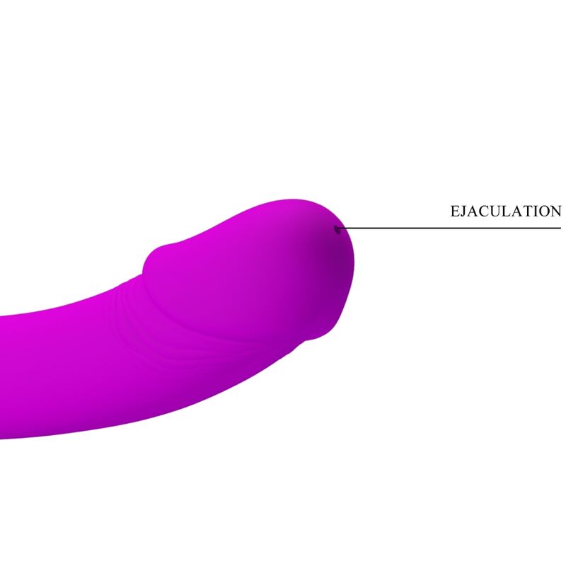 PRETTY LOVE Estimulador Strap-On Duplo Kelpie Roxo em silicone suave.