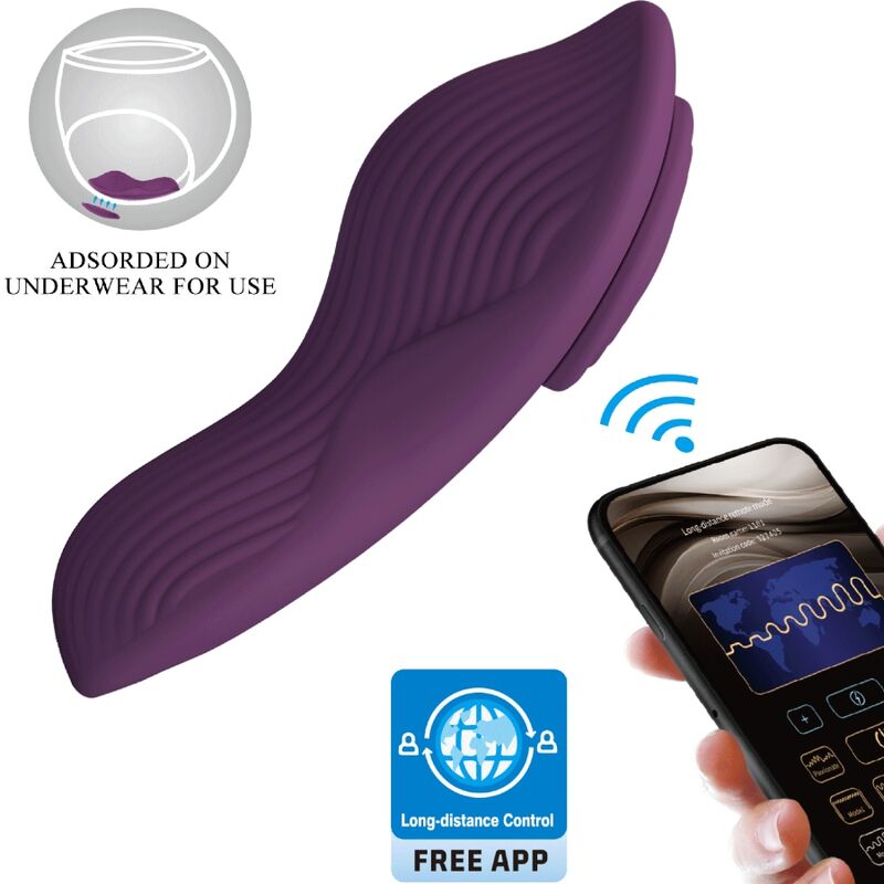 Pretty Love Mane Lay On Massageador de Clitóris com 10 vibrações e controlo remoto, cor roxa