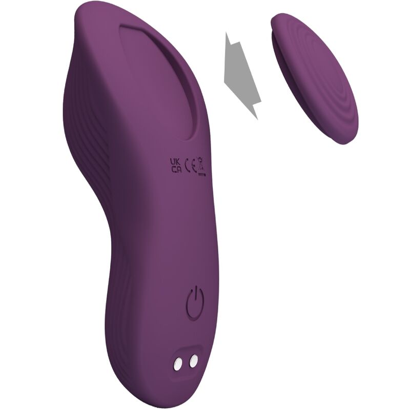 Pretty Love Mane Lay On Massageador de Clitóris com 10 vibrações e controlo remoto, cor roxa