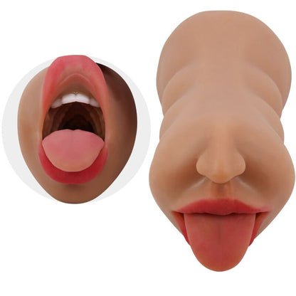 Masturbador Masculino Duplo: Boca e Vagina Realistas
