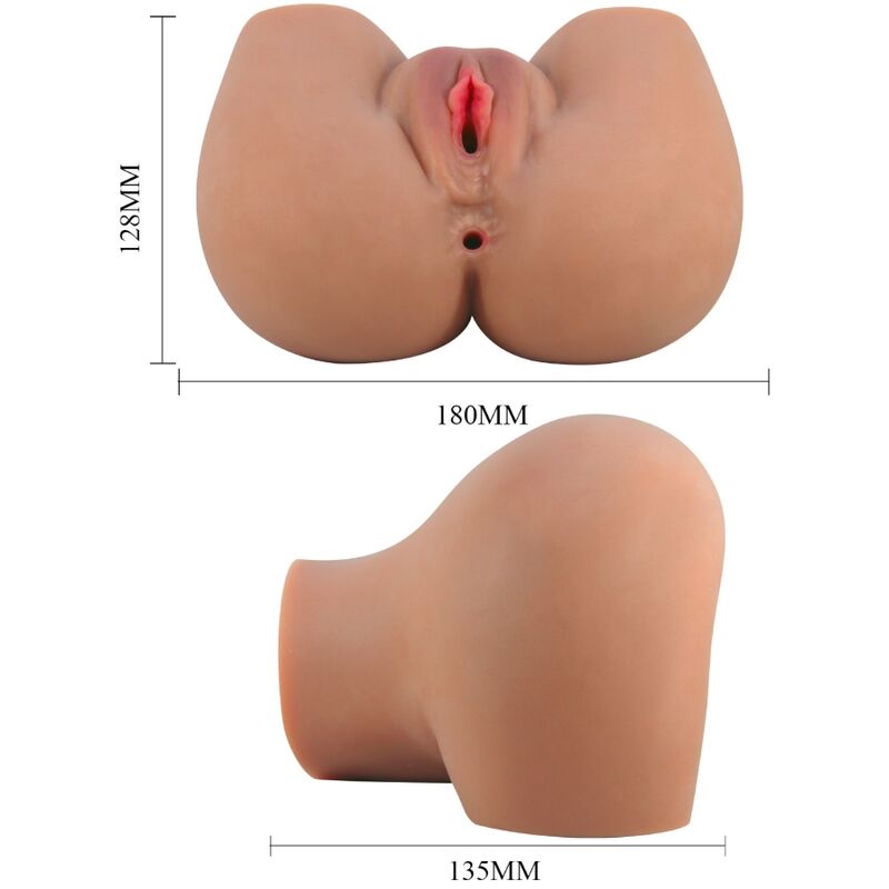 Masturbador Masculino Dupla Entrada com Vagina e Ânus Realistas e Vibrador Bullet