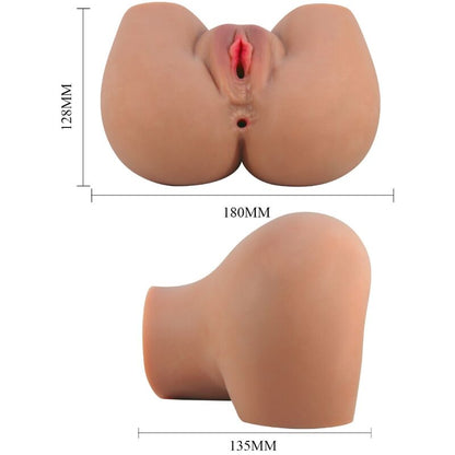 Masturbador Masculino Dupla Entrada com Vagina e Ânus Realistas e Vibrador Bullet