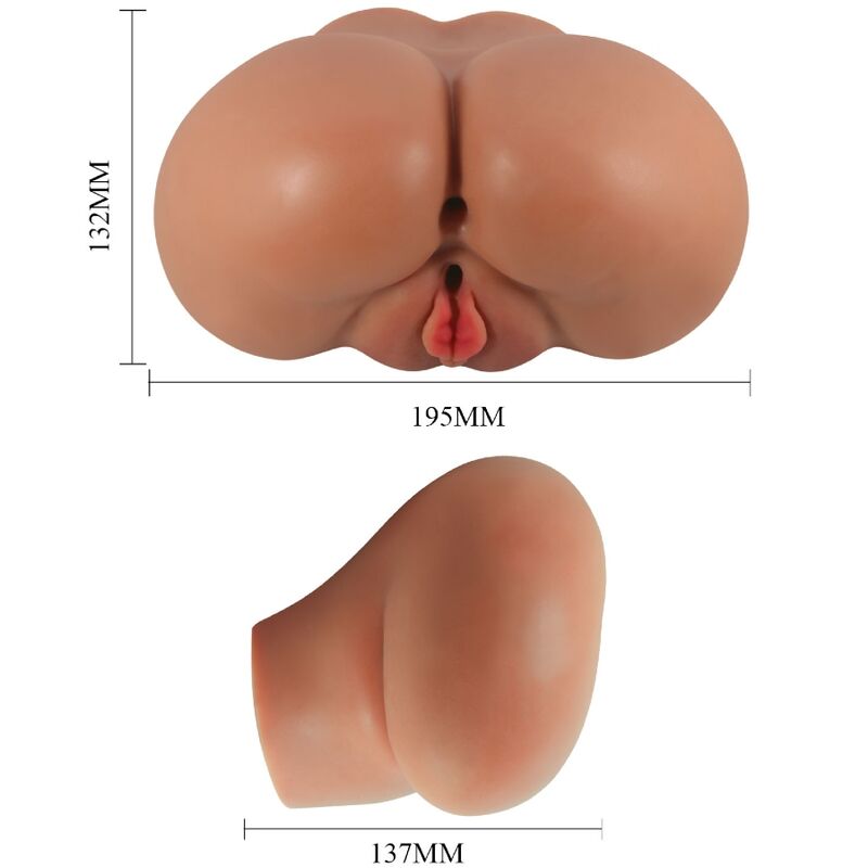 Vibrador Luna Realista com Controle Remoto para Vagina e Ânus