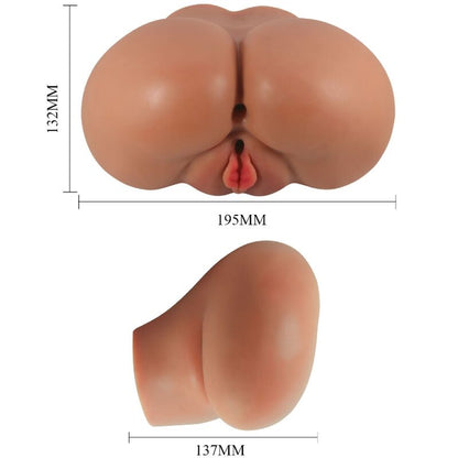 Vibrador Luna Realista com Controle Remoto para Vagina e Ânus