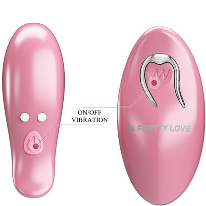 Close-up das presilhas de mamilo vibratórias PRETTY LOVE Cailey com controle remoto.