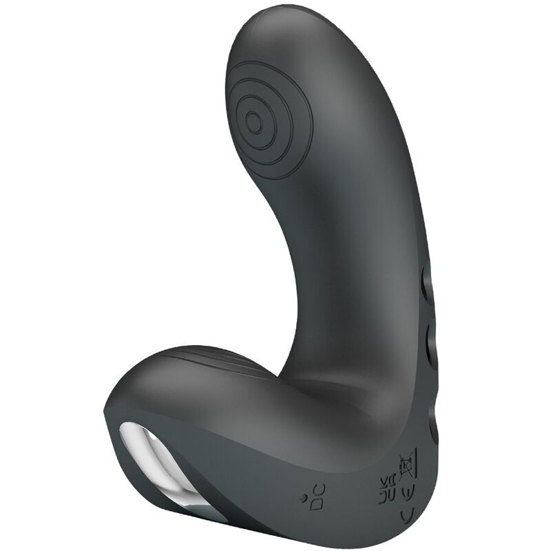 Close-up do Vibrador de Dedo PRETTY LOVE Camelia preto, destacando seu design compacto e silicone macio.
