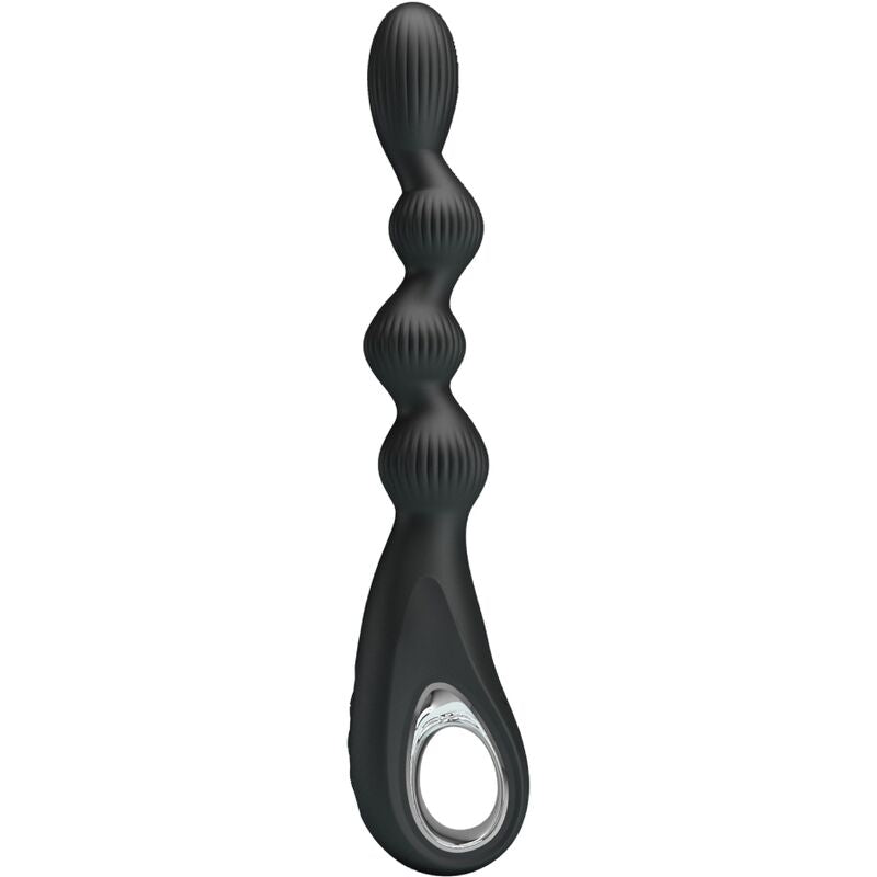 PRETTY LOVE Vibrador Anal Federer com 12 Vibrações Preto em silicone