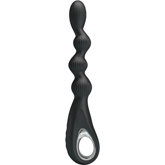 PRETTY LOVE Vibrador Anal Federer com 12 Vibrações Preto em silicone