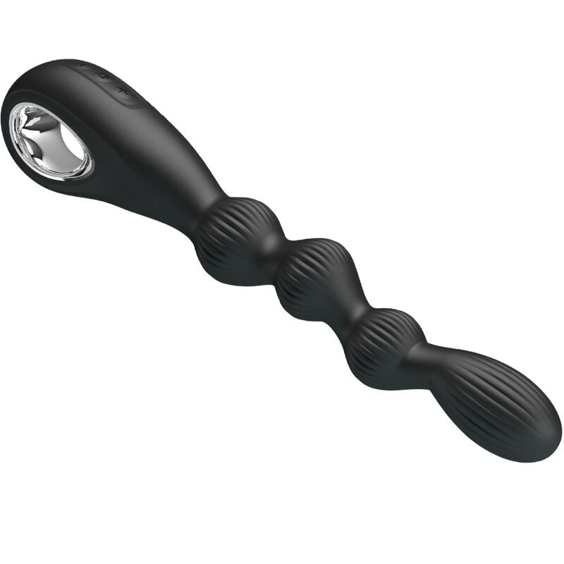 PRETTY LOVE Vibrador Anal Federer com 12 Vibrações Preto em silicone