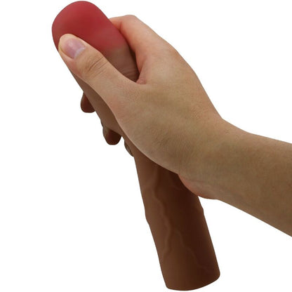 PRETTY LOVE Manga para o Pénis Kylian com Extensão de 7,6 cm, tom Mulato, textura realista